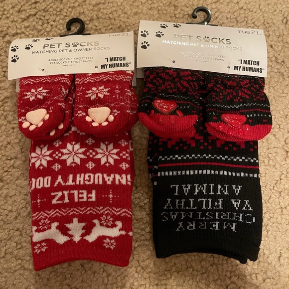 Rue21 Accessories - *NWT* Bundle of 2 matching socks for human and pet